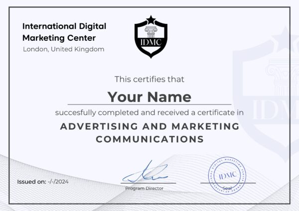 Advertising and marketing communications certificate